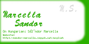 marcella sandor business card